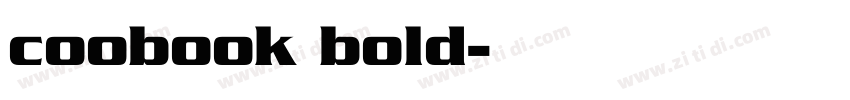 coobook bold字体转换